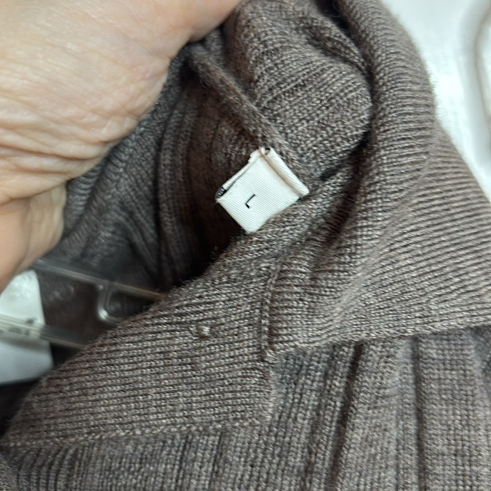 EUC CLAUDIE PIERLOT Women's Muted Brown Knit Set top size L pants size M - Picture 11 of 14